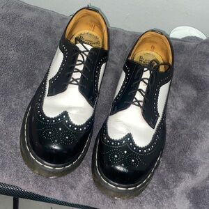 Dr. Martens Two-Tone Black and White Oxfords